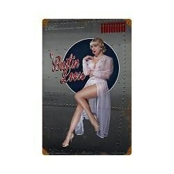 Bustin' Loose Wings Aviation Art Metal Sign