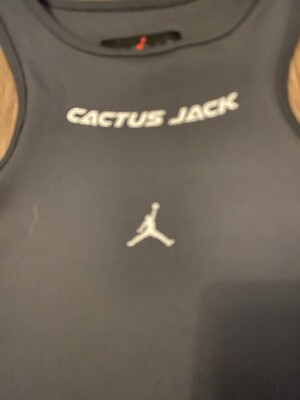 AIR JORDAN CACTUS JACK Black & Brown Ribbed Tank Top XXL