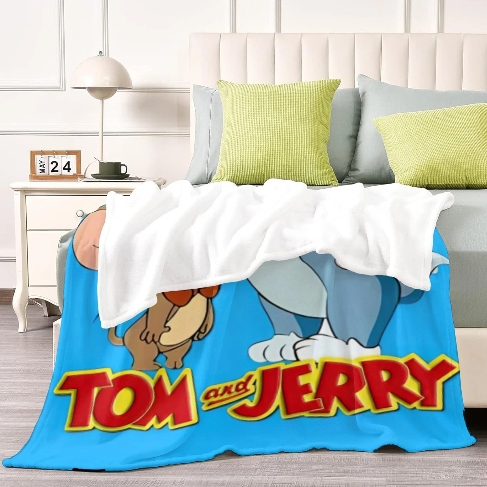 Tom and Jerry Cartoon Blanket Soft Flannel Blanket Birthday Gift for Kids