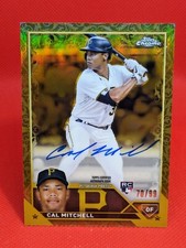 2023 Topps Chrome Gilded Collection Cal Mitchell RC Auto Gold Etch Refractor /99