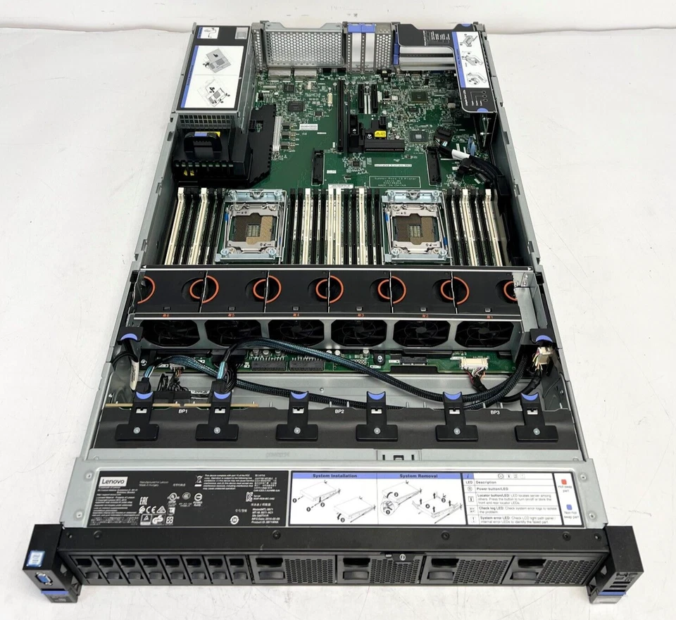 Lenovo System X3650 M5 2x E5-2650v4 256GB 8x 1.2TB SAS 2U Rack Server - Image 3 of 4