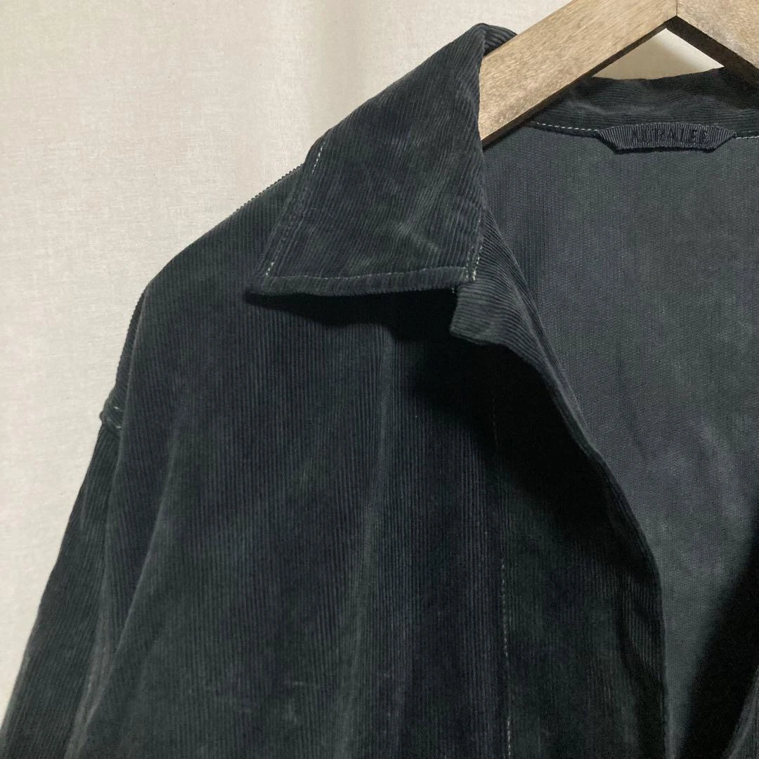 Auralee washed corduroy shirt jacket size 5 black bk816 second hand rare item JP