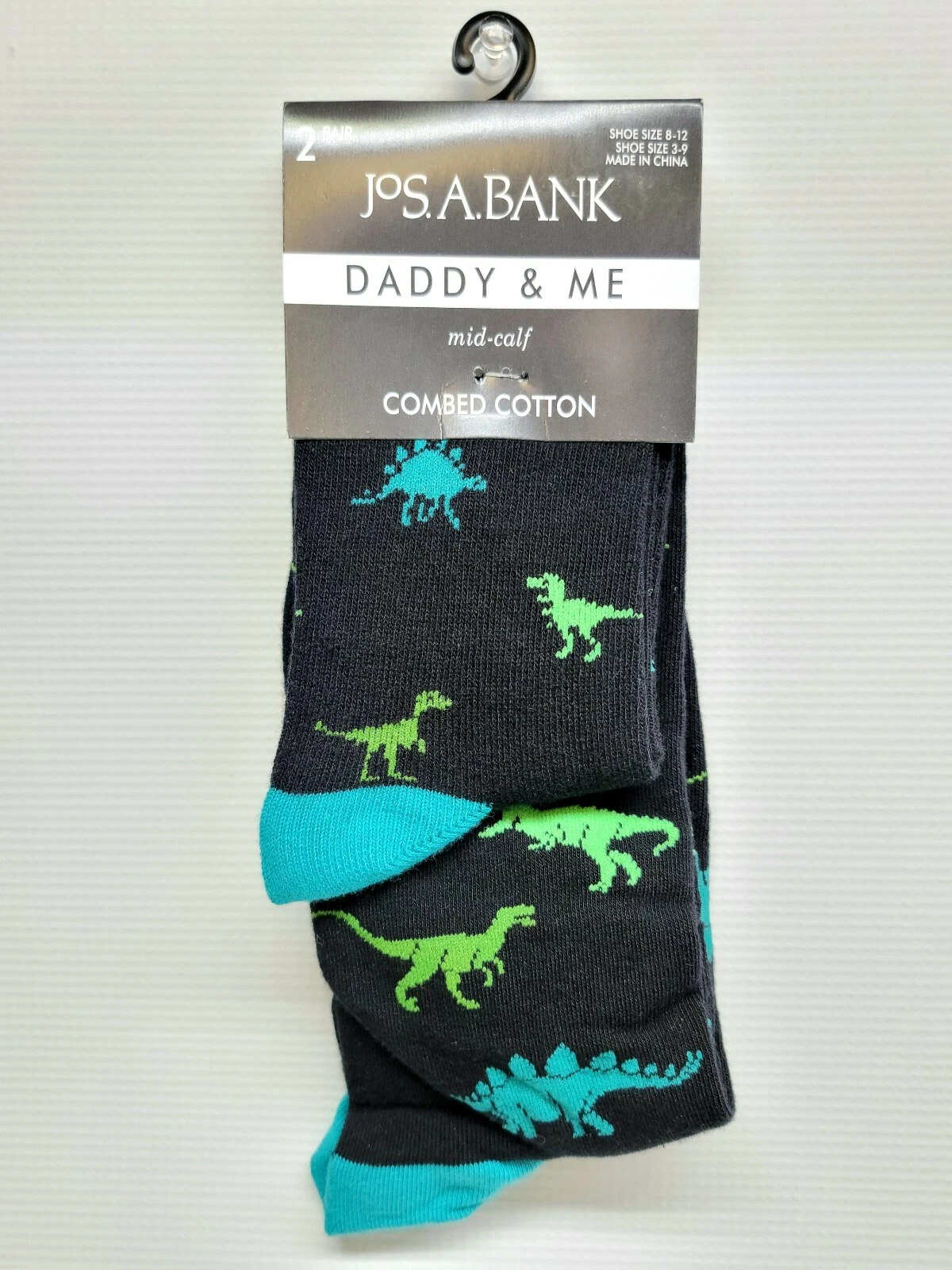 JoS. A. Bank Daddy & Me Mens Mid-Calf Combed Cotton Dress Socks Sz 8-12 Y3-9 NEW