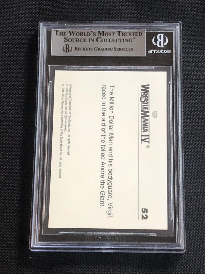 TED DiBIASE 1990 CLASSIC WWF WRESTLEMANIA SIGNED AUTOGRAPHED CARD BAS AUTHENTIC - Image 2 of 2