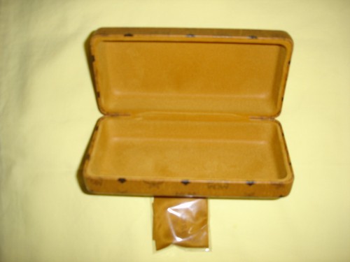 New Large MCM Brown Gold Hard Shell Case With Original Cloth Sunglasses Case - Picture 2 of 5