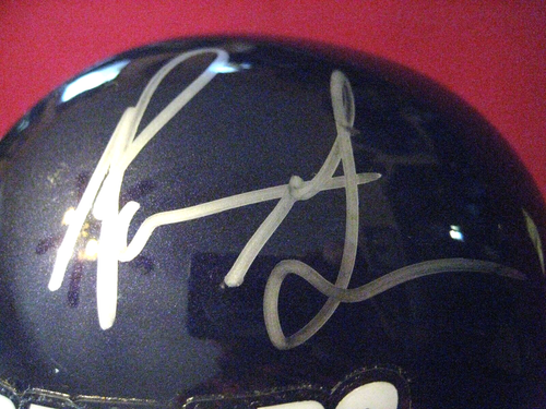 Signed Pierre Garcon 85 Authenticated Autographed Purple Mini Helmet Raiders HTF - Picture 7 of 11