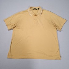 Eddie Bauer Shirt Mens Large Cotton 3 Button Polo Rugby Short Sleeve