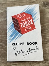 Recipe Book By Helen Burke - Hugon's Torox Brand Cube - Vintage (E6)