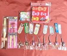 Hello kitty Goods Lot of set Local Strap Tin case Chopsticks Towel Anime Goods