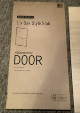 B&Q Kitchen Door Front Door Pack N Oak Style Slab 400mm Wide