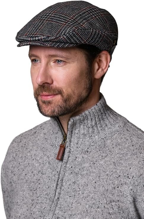 Mucros Weavers Irish Flat Cap Men Trinity Tweed Hat Driving Cap