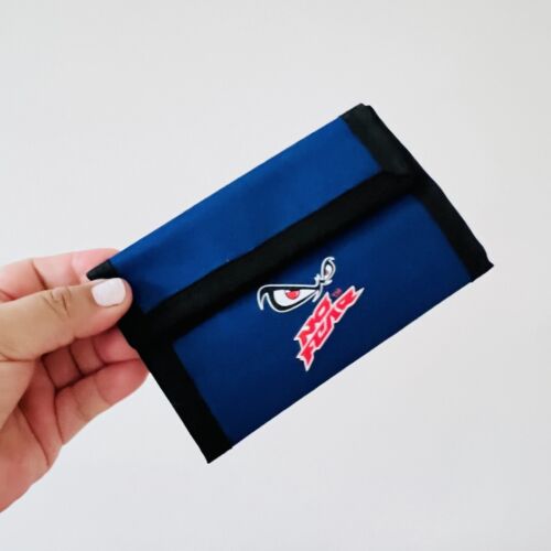 No Fear Logo Retro Vintage Folding Wallet Navy Photo Notes Cards Purse 90s Y2K - Foto 4 di 16