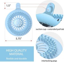 Drain Cover Hair Catcher Hair Stopper Shower Bathtub Sink 1 Blue Drain Catcher