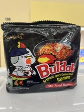 2 Large Bag(10 Small Pack) Buldak Stir-Fried Ramen Spicy Chicken Free Shipping