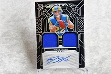 BLAKE CORUM RC Auto Dual Patch /299 Obsidian Football Panini 2024 #RMI-BCM Rams