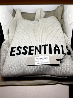 essentials knit hoodie small