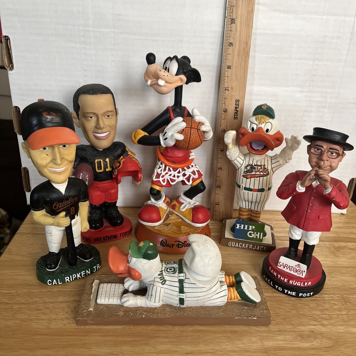 Lot of 6 Broken Bobbleheads Great for Customs parts & pieces