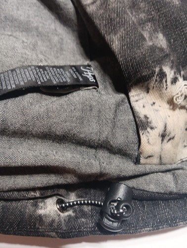 RARE PRPS Down Puffer Jacket Acid Wash Black White Denim Size M - Picture 13 of 21