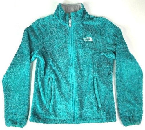 Womens Fleece Jacket Teal Pockets 