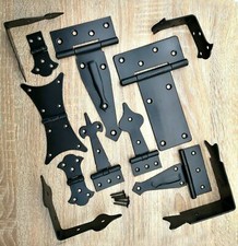 Black Ornate Chest Box Trunk Casket Corner Brace Brackets Angle Plates & Hinges