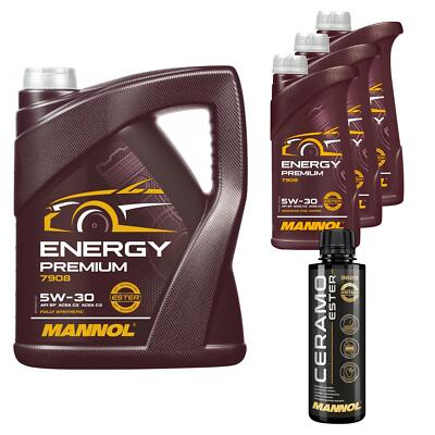 8L MANNOL Motoröl ENERGY PREMIUM 5W-30 Inkl. Additive Ceramo Ester 9829