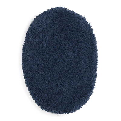 Mainstays Basic Polyester Skid Resistant 19'' x 22'' Toilet Lid Cover, Blue Cove