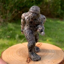 3'' Natural yooperlite  Sasquatch skull carved quartz crystal Reiki  healing 1pc