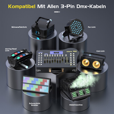 192 Kanäle DMX512 Controller Konsole Profi DMX-Lichtsteuerpult Disco Dj Tragbar