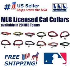 Pets First MLB Breakaway Cat Collar with Ringing Bell Adjustable Pet Collar