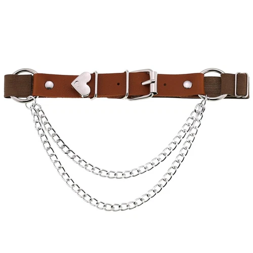 Punk Style PU Leather Thigh Ring Nightclub Leg Chain Ladies Garter Belt - Picture 15 of 22