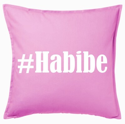 #Habibe Kissenbezug Pink Ich Liebe Habibe 103301
