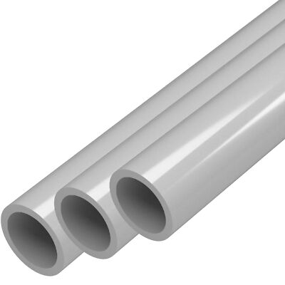 3/4 Sch 40 Furniture Grade PVC Pipe, 40''L, Gray (3-PK), FORMUFIT-Made in US