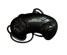 OEM Genuine Sega Genesis Controller - Model 1650 - Black - Tested