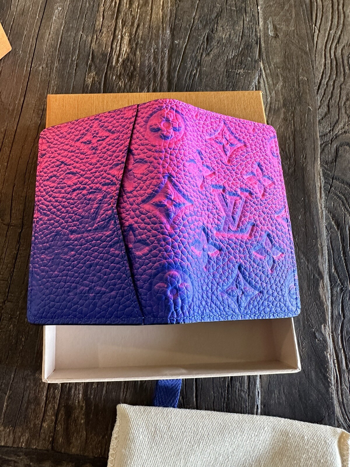 Louis Vuitton Pocket Organizer Taurillon Illusion Leather Virgil Abloh ❤️ M81244 image 5