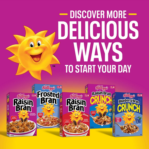 Kellogg'S Crunch Breakfast Cereal, Family Breakfast, Fiber Cereal, Family Size, - 第 6/12 張圖片
