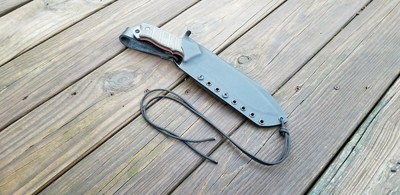 BUCK THUG Custom kydex sheath with TEK-LOK in OD GREEN
