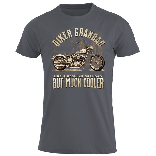 Chopper Motorrad Vintage T-Shirt Biker Opa wie normal, aber viel kühler T-Shirt - Bild 2 von 13