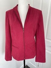 Ewm Bnwt Pink Faux Suede Jacket Size 12 New With Tags