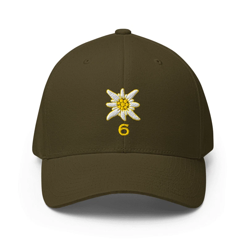 The 6th Jägerbrigade Army Inspired Embroidered Closed-Back Structured Cap Olive