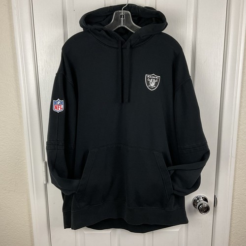 Las Vegas Raiders Nike NFL Black Team Issue “TZ” Hooded Sweatshirt Sz XXL