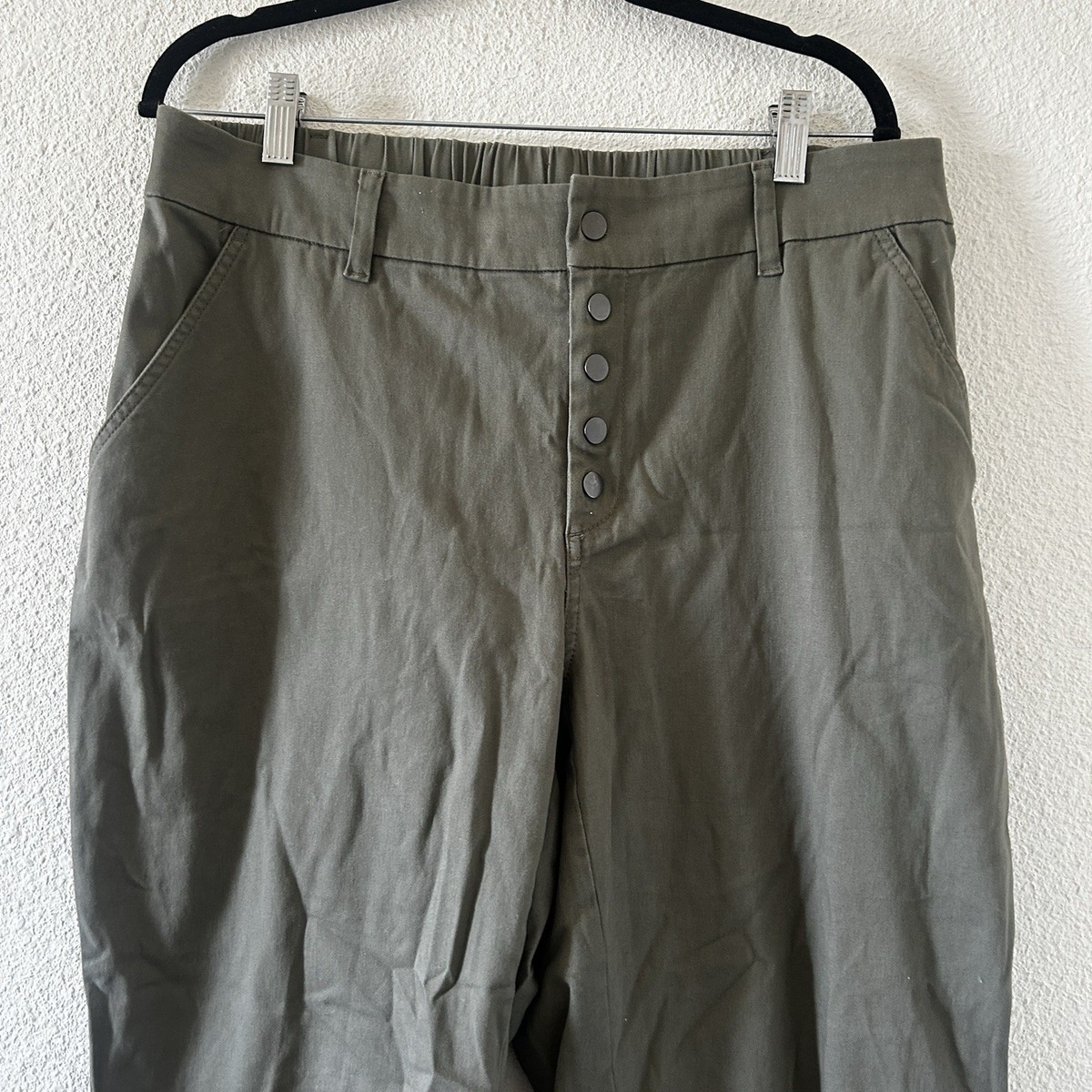 Bar 111 Pull On Office Party Church Dressy Casual Pants Women’s 16W Olive Green View 3