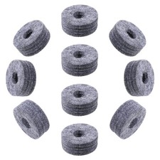 10 PCS Round Soft Grey Cymbal Stand Drum Felts Washer Replacement Pads Pack