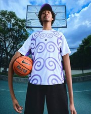 Nike x One Piece Men's Short-Sleeve Jersey 'White and Purple Venom'