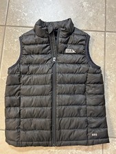 Eddie Bauer Kids Down Puffer Vest Small 7/8 Black Bin 075