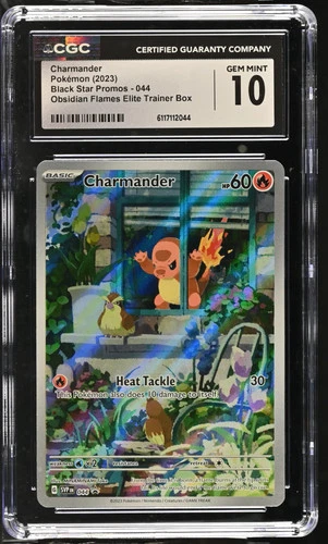 2023 Pokemon Black Star Promos Charmander Obsidian Flames ETB CGC 10 #044