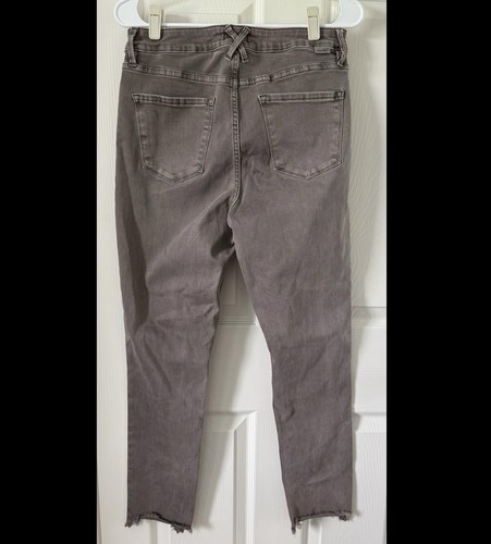 Dear John Jeans Womens Size 30 Stretch Raw Hem Skinny Brown - Picture 2 of 6