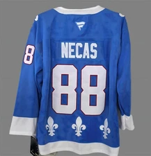 Mens Martin Necas Avalanche Blue Jersey All Stitched