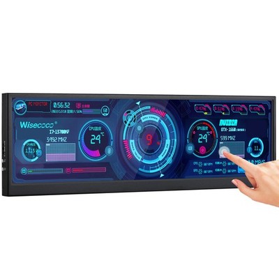 wisecoco 12.6 Inch Mini Touch Screen Monitor Secondary Screen FHD IPS Stretch...