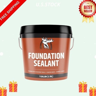 Waterproof Concrete Sealer Crack Filler Flexible Basement Foundation Coating 1Ga