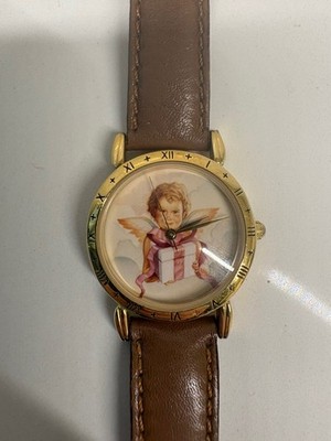 Vtg Divine Time By Relic Angel Of Giving Limited Edition Bezel Watch